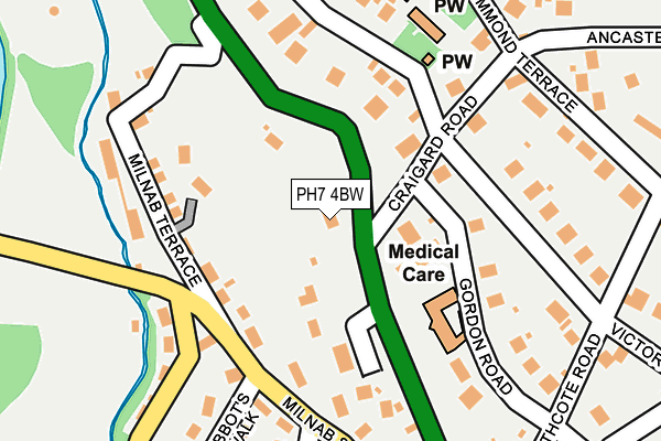 PH7 4BW map - OS OpenMap – Local (Ordnance Survey)