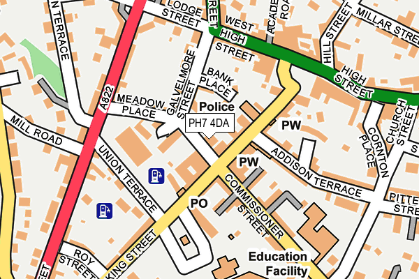 PH7 4DA map - OS OpenMap – Local (Ordnance Survey)