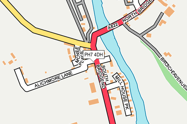 PH7 4DH map - OS OpenMap – Local (Ordnance Survey)