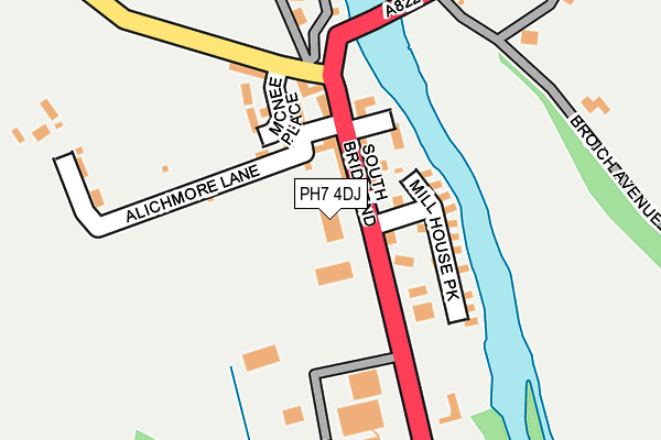 PH7 4DJ map - OS OpenMap – Local (Ordnance Survey)