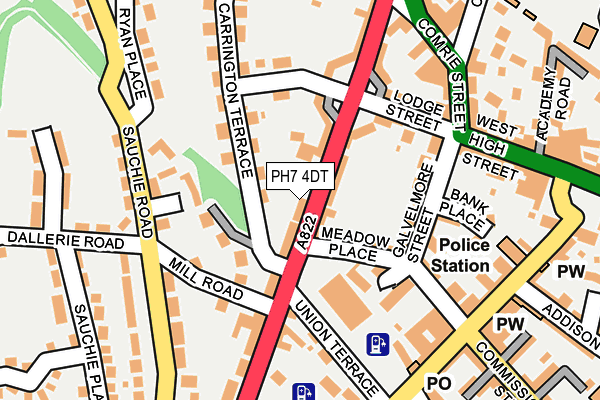 PH7 4DT map - OS OpenMap – Local (Ordnance Survey)