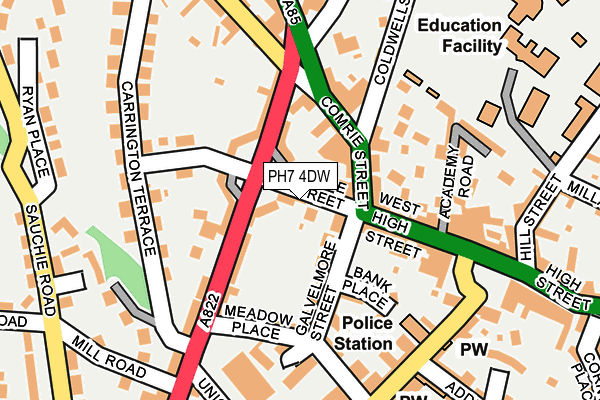 Map of DRUMMOND ARMS REGENERATION LIMITED at local scale