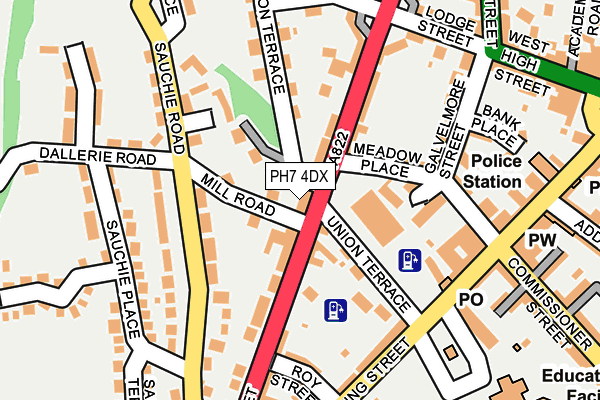 PH7 4DX map - OS OpenMap – Local (Ordnance Survey)
