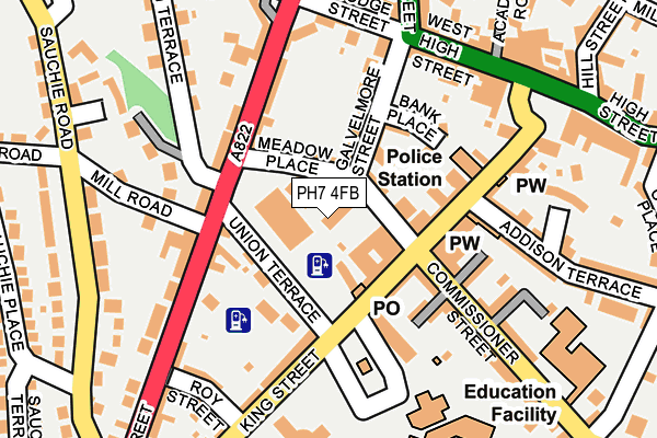 PH7 4FB map - OS OpenMap – Local (Ordnance Survey)