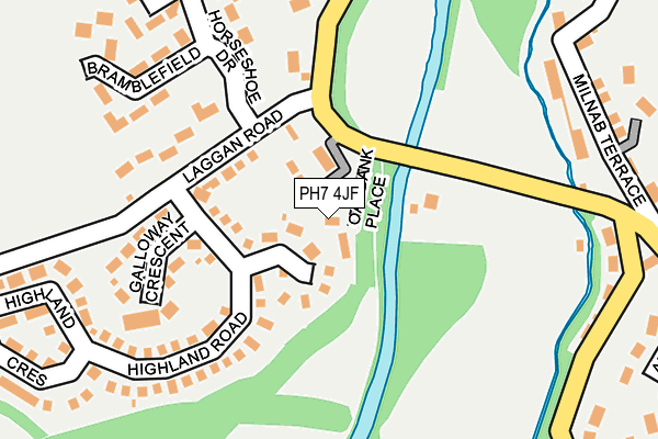 PH7 4JF map - OS OpenMap – Local (Ordnance Survey)