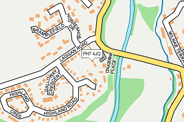 PH7 4JQ map - OS OpenMap – Local (Ordnance Survey)