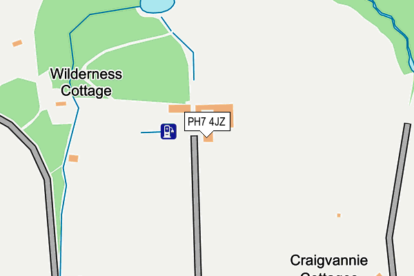 PH7 4JZ map - OS OpenMap – Local (Ordnance Survey)