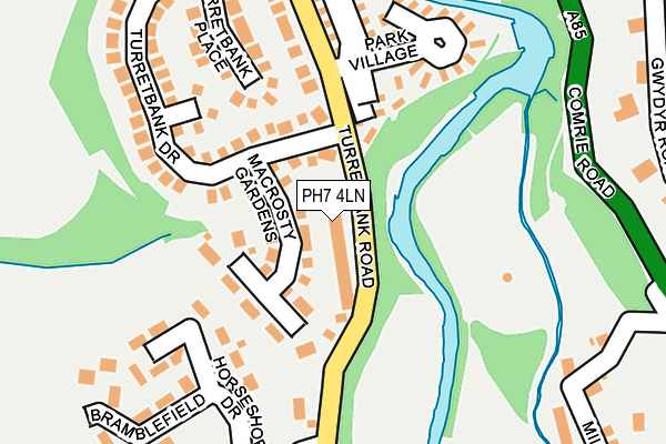PH7 4LN map - OS OpenMap – Local (Ordnance Survey)