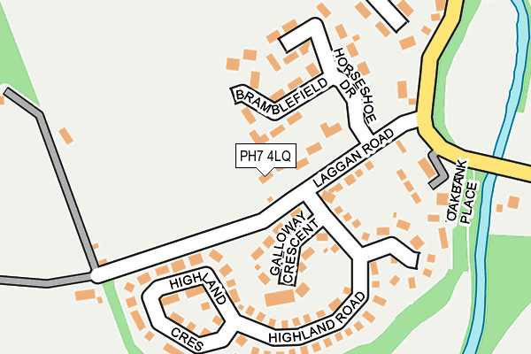 PH7 4LQ map - OS OpenMap – Local (Ordnance Survey)
