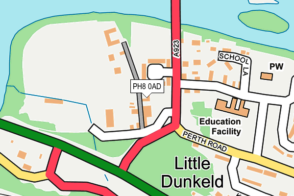 PH8 0AD map - OS OpenMap – Local (Ordnance Survey)