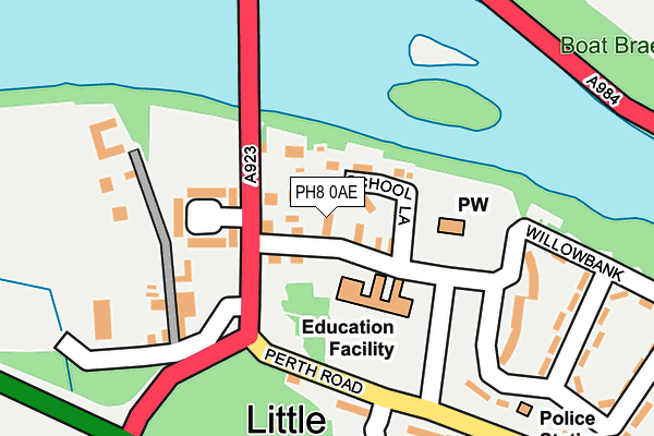 PH8 0AE map - OS OpenMap – Local (Ordnance Survey)