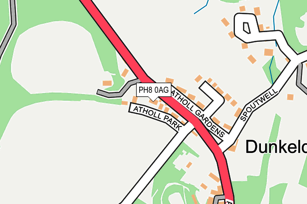 PH8 0AG map - OS OpenMap – Local (Ordnance Survey)