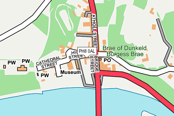 PH8 0AL map - OS OpenMap – Local (Ordnance Survey)