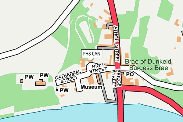 PH8 0AN map - OS OpenMap – Local (Ordnance Survey)