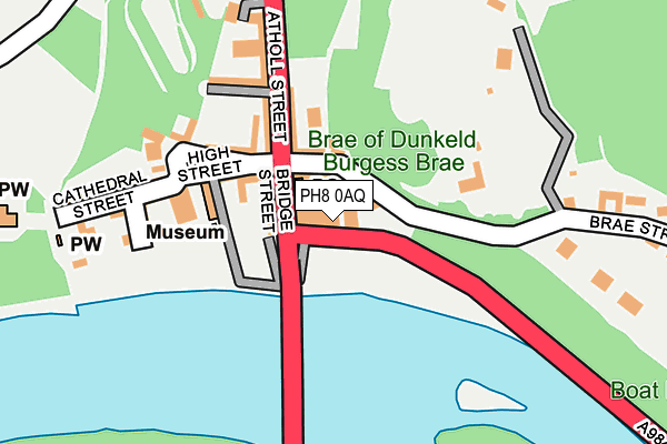 PH8 0AQ map - OS OpenMap – Local (Ordnance Survey)