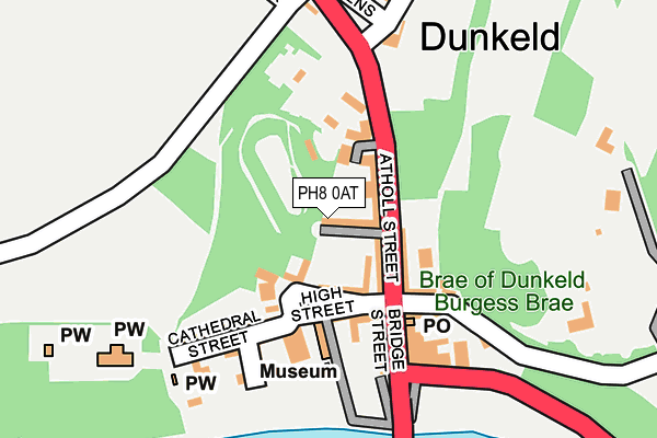 PH8 0AT map - OS OpenMap – Local (Ordnance Survey)