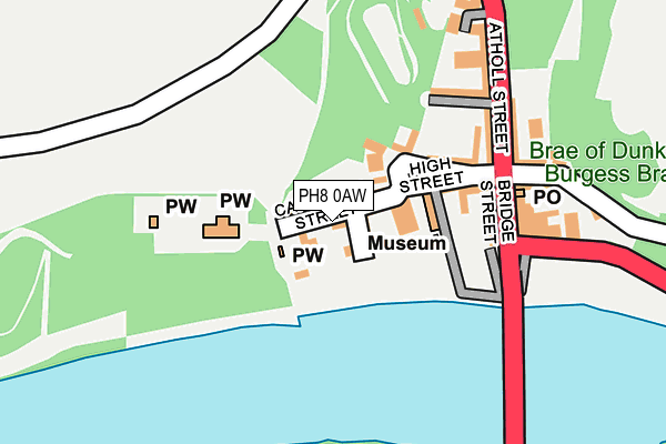 PH8 0AW map - OS OpenMap – Local (Ordnance Survey)