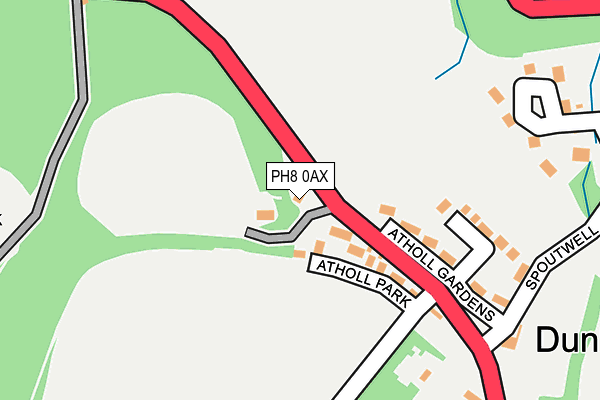 PH8 0AX map - OS OpenMap – Local (Ordnance Survey)