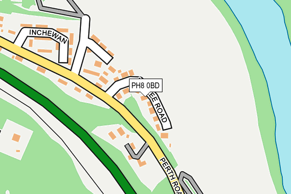 PH8 0BD map - OS OpenMap – Local (Ordnance Survey)