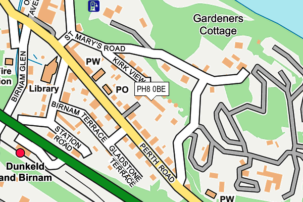 PH8 0BE map - OS OpenMap – Local (Ordnance Survey)