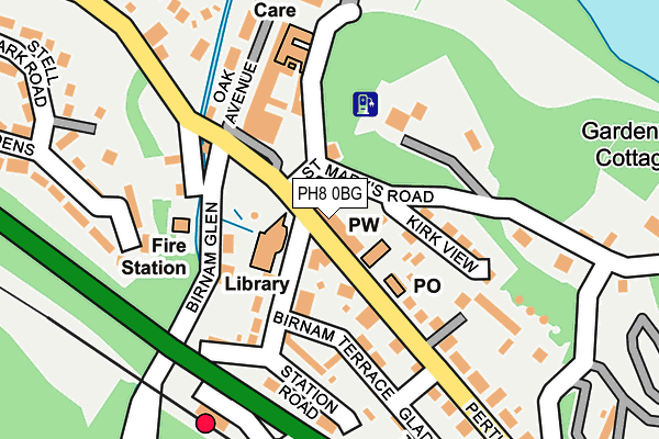 PH8 0BG map - OS OpenMap – Local (Ordnance Survey)