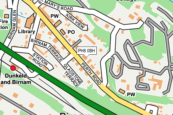 PH8 0BH map - OS OpenMap – Local (Ordnance Survey)