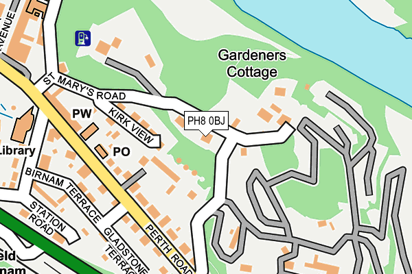 PH8 0BJ map - OS OpenMap – Local (Ordnance Survey)