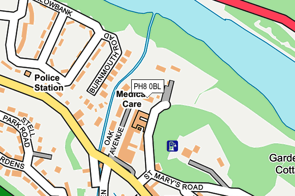 PH8 0BL map - OS OpenMap – Local (Ordnance Survey)