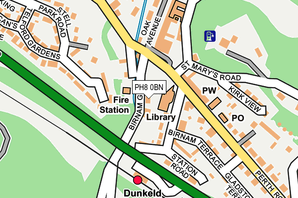 PH8 0BN map - OS OpenMap – Local (Ordnance Survey)