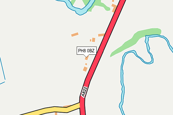 PH8 0BZ map - OS OpenMap – Local (Ordnance Survey)