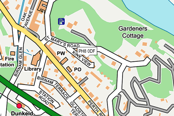 PH8 0DF map - OS OpenMap – Local (Ordnance Survey)