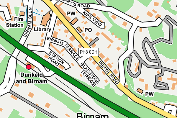 PH8 0DH map - OS OpenMap – Local (Ordnance Survey)