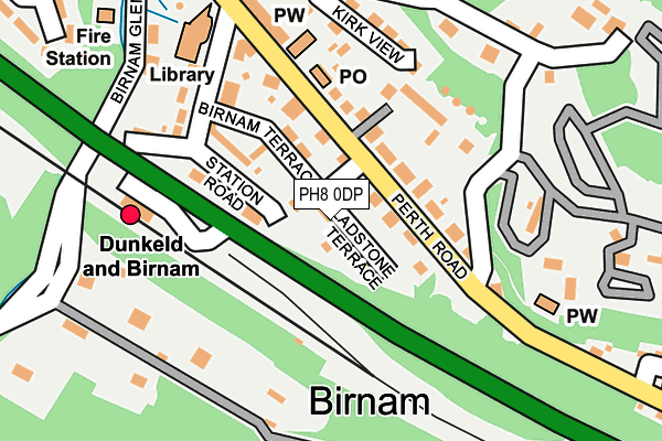 PH8 0DP map - OS OpenMap – Local (Ordnance Survey)