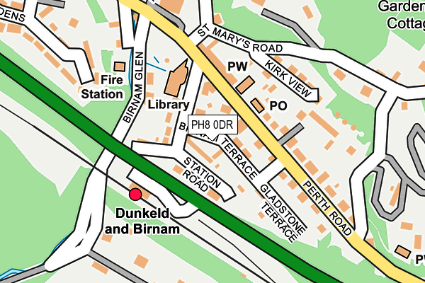 PH8 0DR map - OS OpenMap – Local (Ordnance Survey)