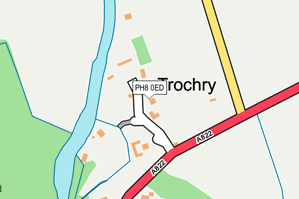 PH8 0ED map - OS OpenMap – Local (Ordnance Survey)