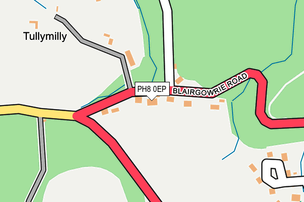 PH8 0EP map - OS OpenMap – Local (Ordnance Survey)