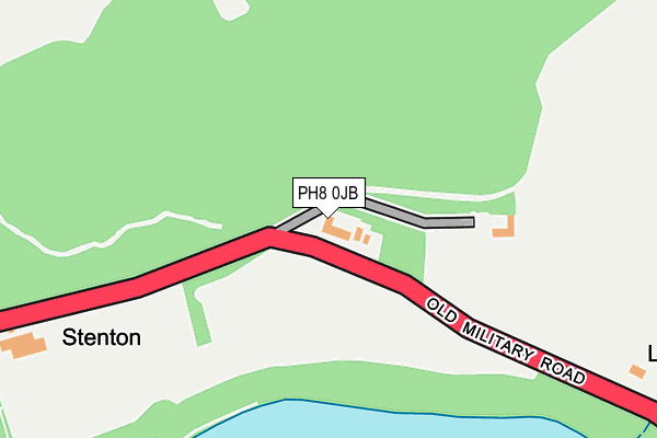 PH8 0JB map - OS OpenMap – Local (Ordnance Survey)
