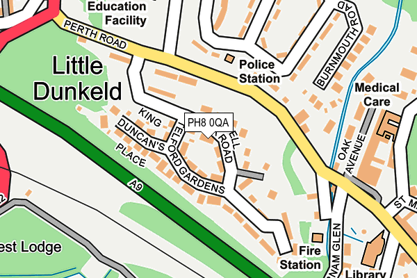 PH8 0QA map - OS OpenMap – Local (Ordnance Survey)