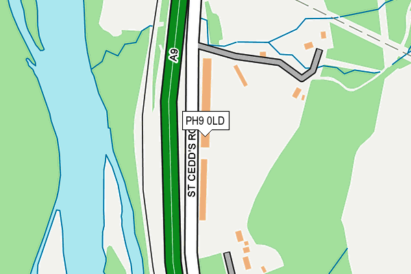 PH9 0LD map - OS OpenMap – Local (Ordnance Survey)