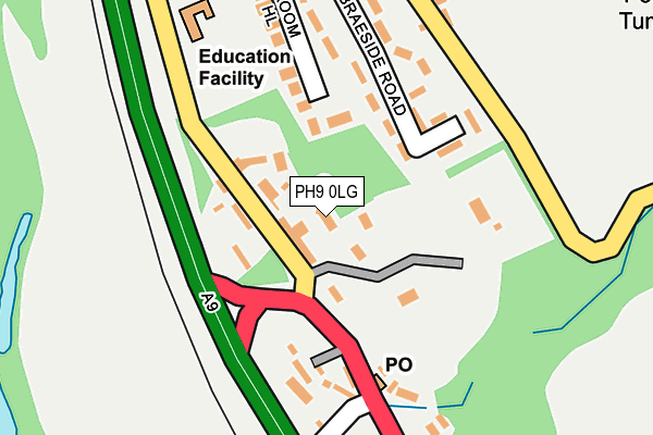 PH9 0LG map - OS OpenMap – Local (Ordnance Survey)