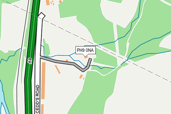 PH9 0NA map - OS OpenMap – Local (Ordnance Survey)