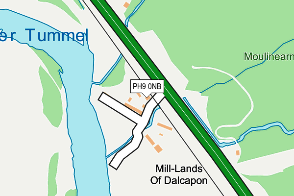 PH9 0NB map - OS OpenMap – Local (Ordnance Survey)