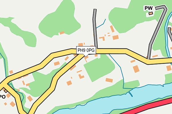 PH9 0PG map - OS OpenMap – Local (Ordnance Survey)