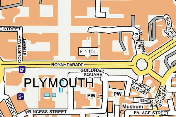 PL1 1DU map - OS OpenMap – Local (Ordnance Survey)