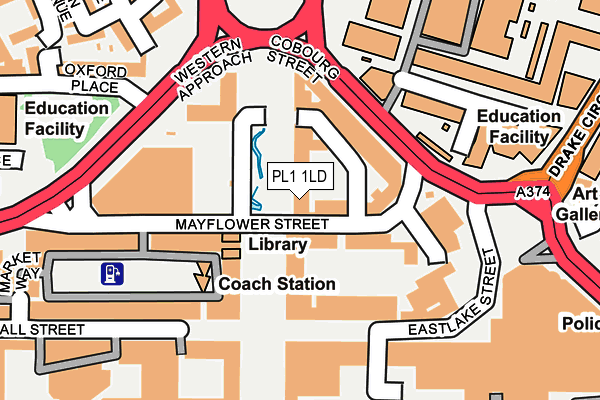 PL1 1LD map - OS OpenMap – Local (Ordnance Survey)