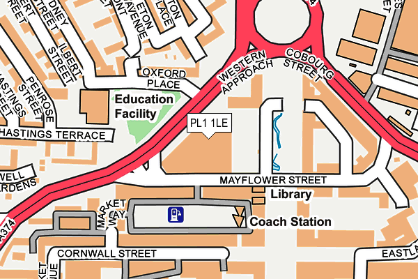 PL1 1LE map - OS OpenMap – Local (Ordnance Survey)