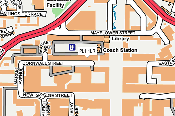 PL1 1LR map - OS OpenMap – Local (Ordnance Survey)