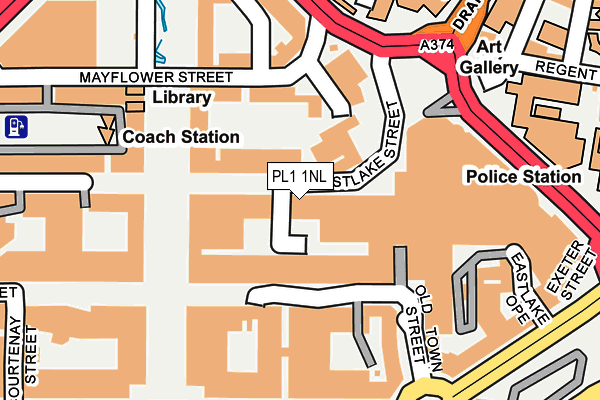 PL1 1NL map - OS OpenMap – Local (Ordnance Survey)