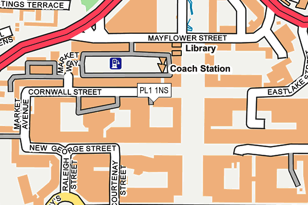 PL1 1NS map - OS OpenMap – Local (Ordnance Survey)
