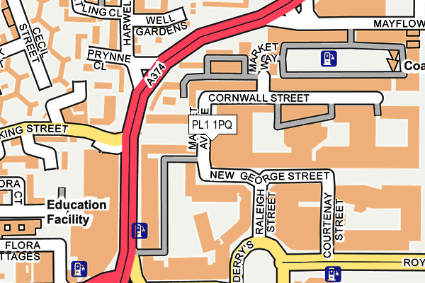 PL1 1PQ map - OS OpenMap – Local (Ordnance Survey)